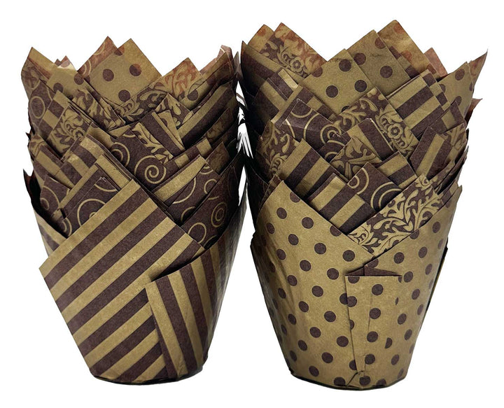 Muffin Tulips - Brown and Gold Vogue