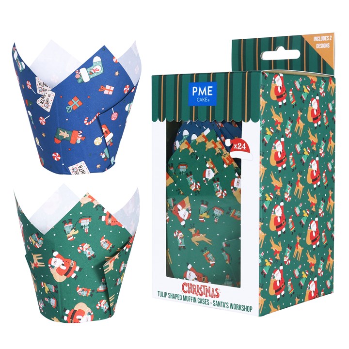 Muffin Tulips - PME Christmas - Santa's Workshop x 24