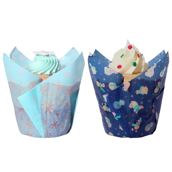 Muffin Tulips - PME Christmas - Frosty x 24