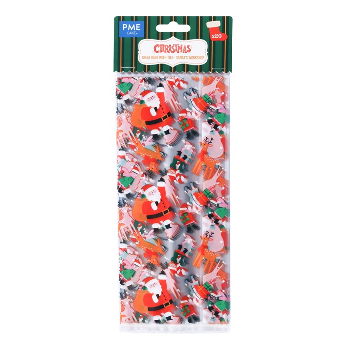 Presentation Bags - Treat Bags - Santa's Workshop - Pack of 20