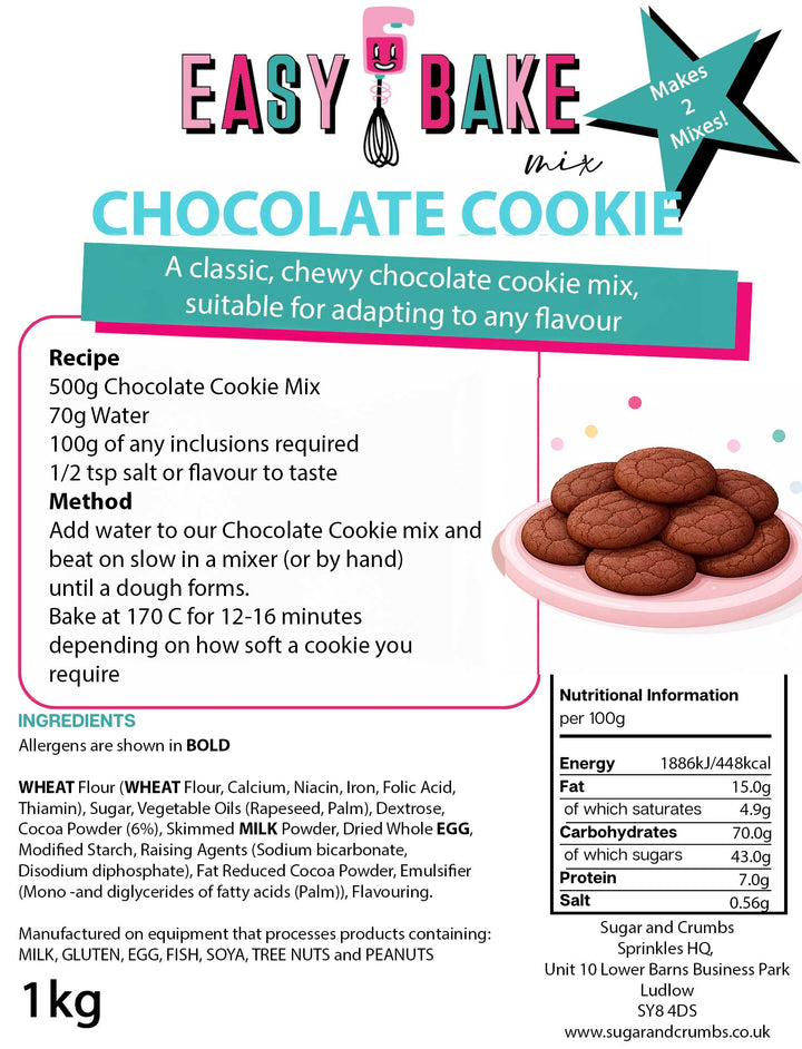 Easy Bake Mix - Chocolate Cookie Mix - 1kg