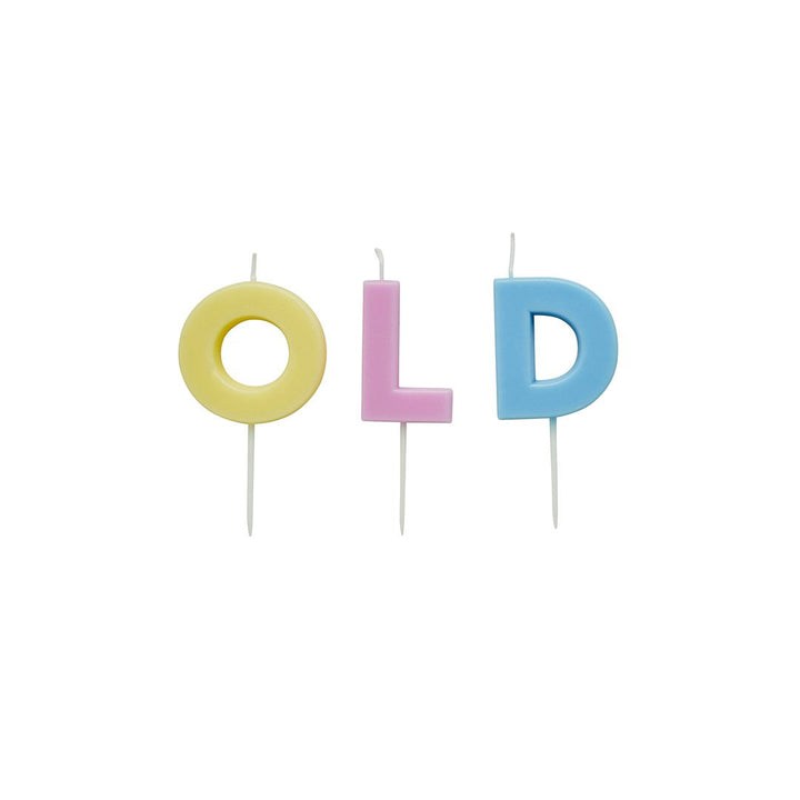 Decorative Candles - Pastel 'OLD' Candle