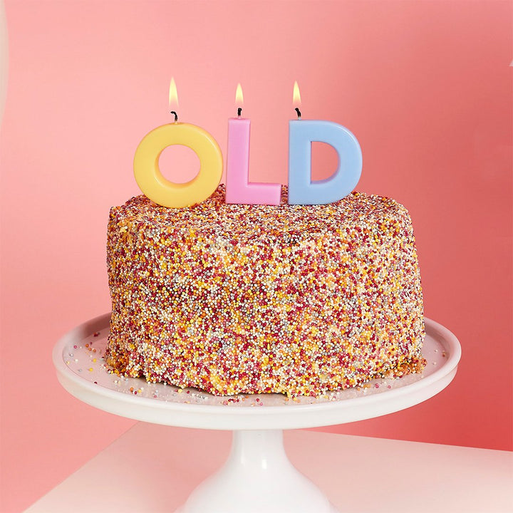 Decorative Candles - Pastel 'OLD' Candle