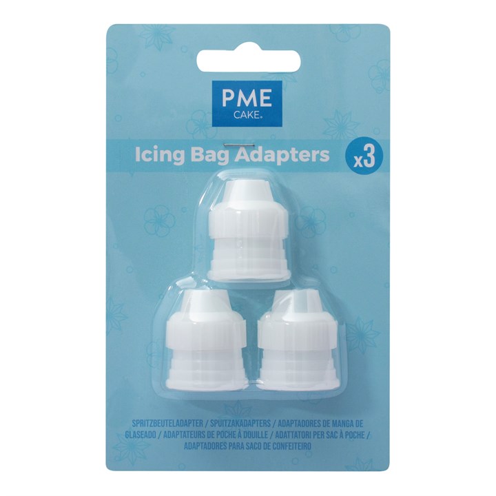 Piping Equipment - PME Icing Bag Adaptors (Couplers) Set of 3