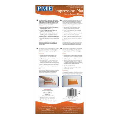 Impression Mat - Large Square Design (150 x 305mm / 6 x 12”)