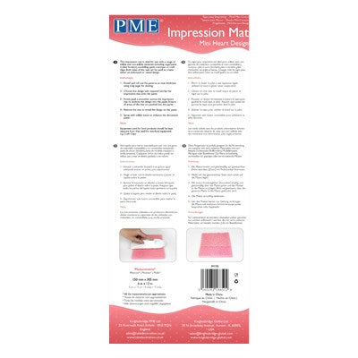 Impression Mat - Mini Heart Design (150 x 305mm / 6 x 12”)