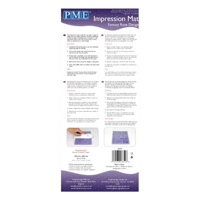 Impression Mat - Rose Design (150 x 305mm / 6 x 12”)