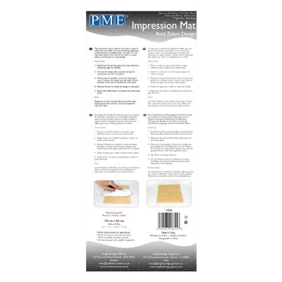Impression Mat - Bold Zebra Design (150 x 305mm / 6 x 12”)