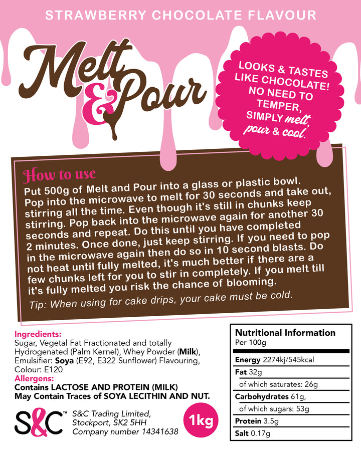 Melt and Pour - Strawberry Flavour - 500g