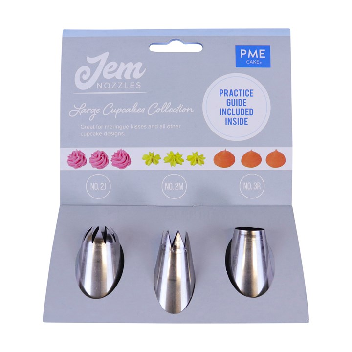Piping Nozzle - PME/JEM Nozzles Set - Large Cupcakes Collection - Pack of 3