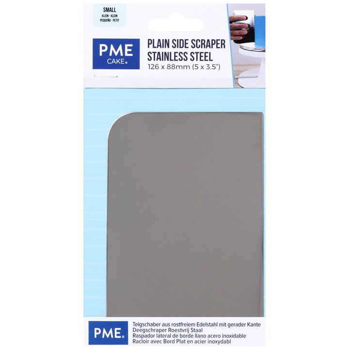 PME Side Scrapers - Stainless Steel Plain (126 x 88mm / 5 x 3.5”)