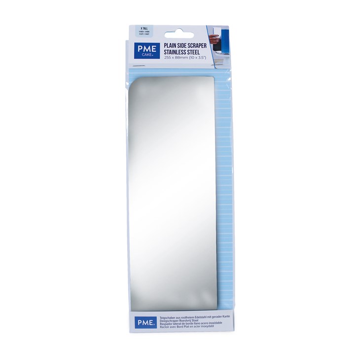 PME Side Scrapers - Stainless Steel Plain (250 x 88mm / 10 x 3.5")