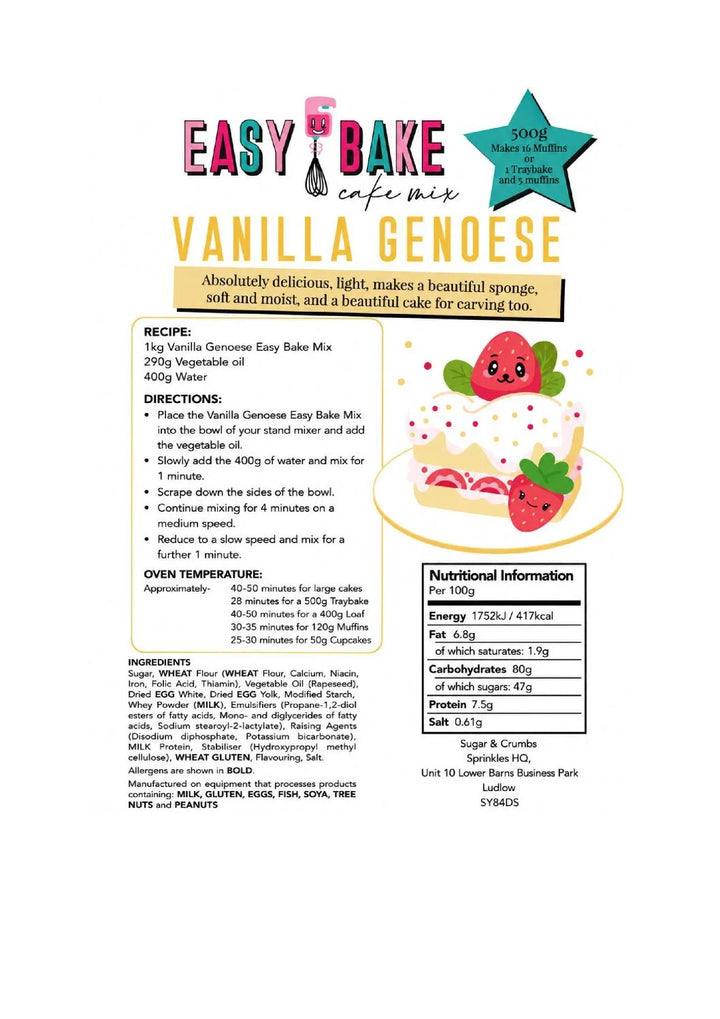 Easy Bake Mix - Vanilla Genoese Cake