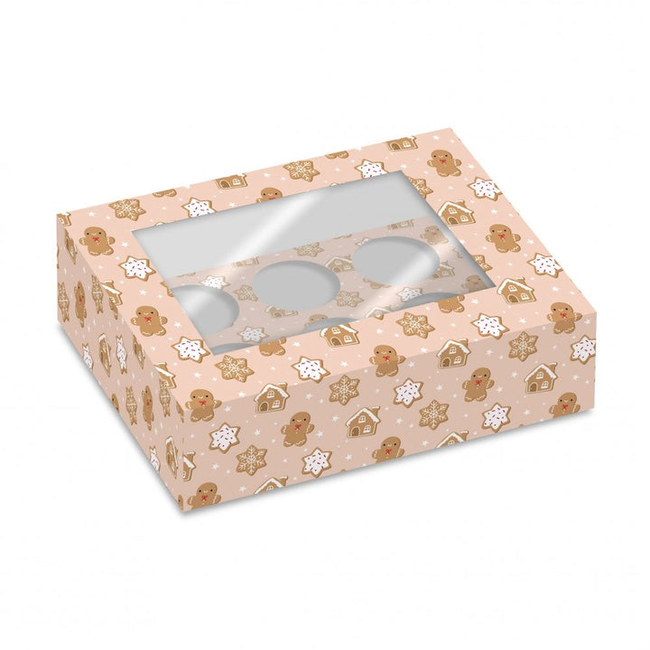Cupcake Boxes - Gingerbread Cupcake Box - Pack of 2