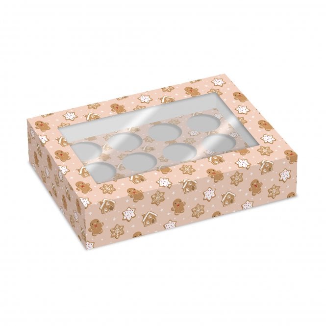 Cupcake Boxes - Gingerbread Cupcake Box - Pack of 2