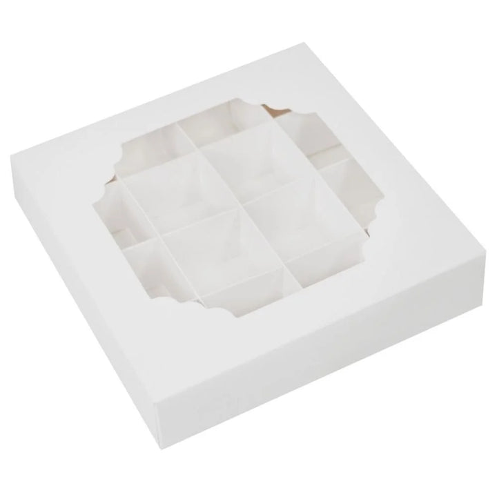 Presentation Boxes – 16 Cavity Treat Box – Plain White – One Box and Inserts