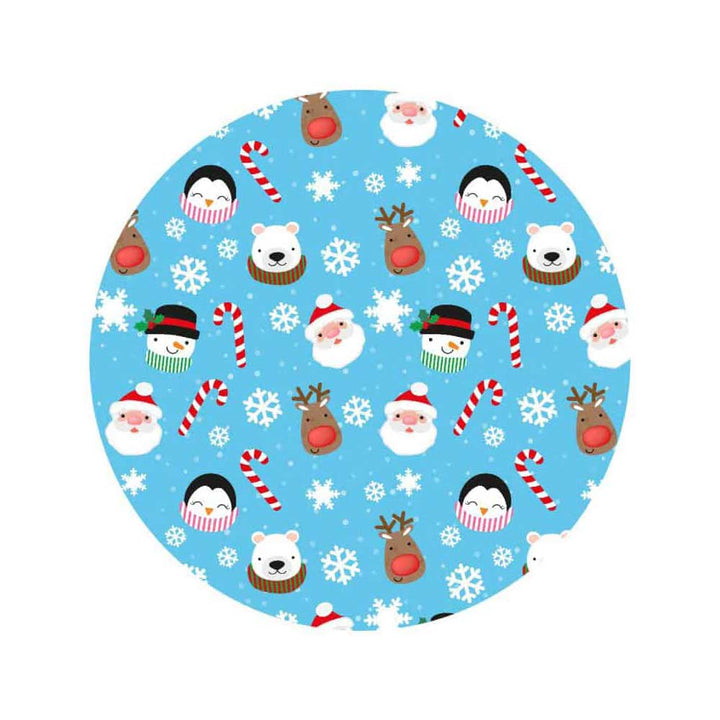 Round Masonite Cake Board - 10" Christmas Friends