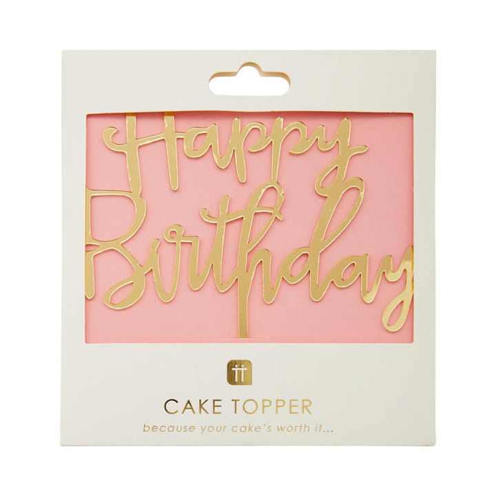 Decorative Cake Toppers - Happy Birthday - Rose