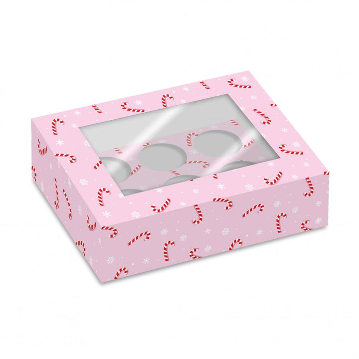 Cupcake Boxes - Candy Cane Cupcake Box - Pack of 2