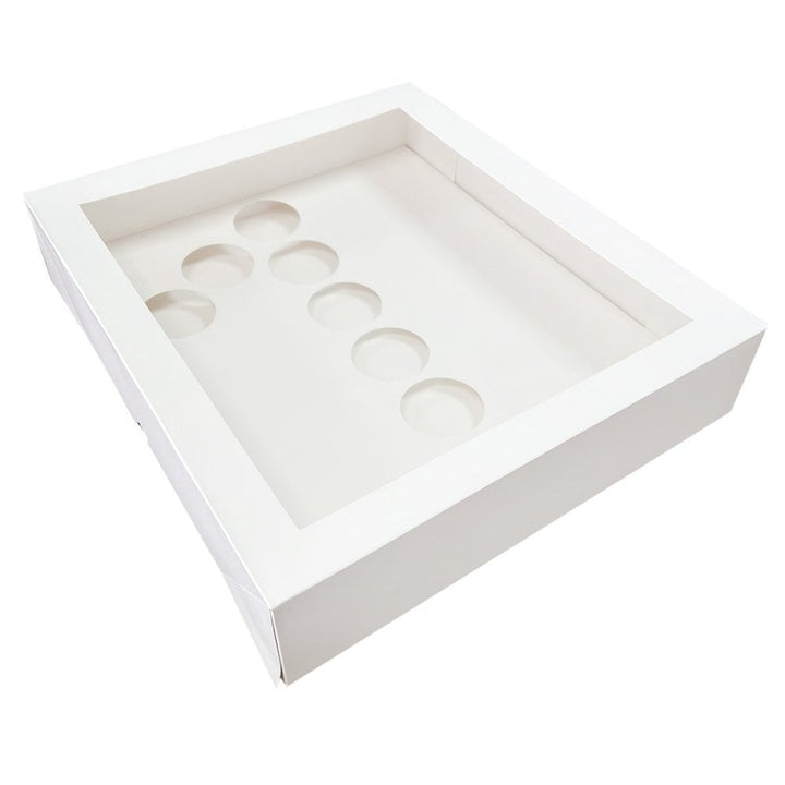 White Number (0-9) Cupcake Box Holds 12
