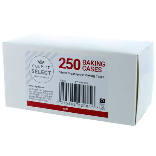 250 x Baking Cases - Red