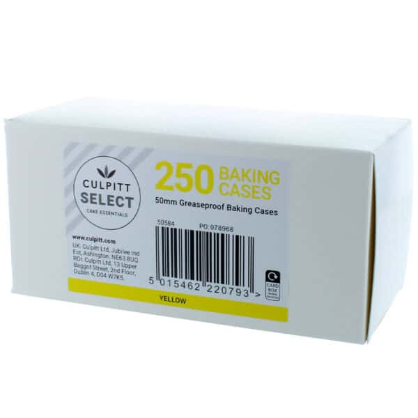 250 x Baking Cases - Yellow