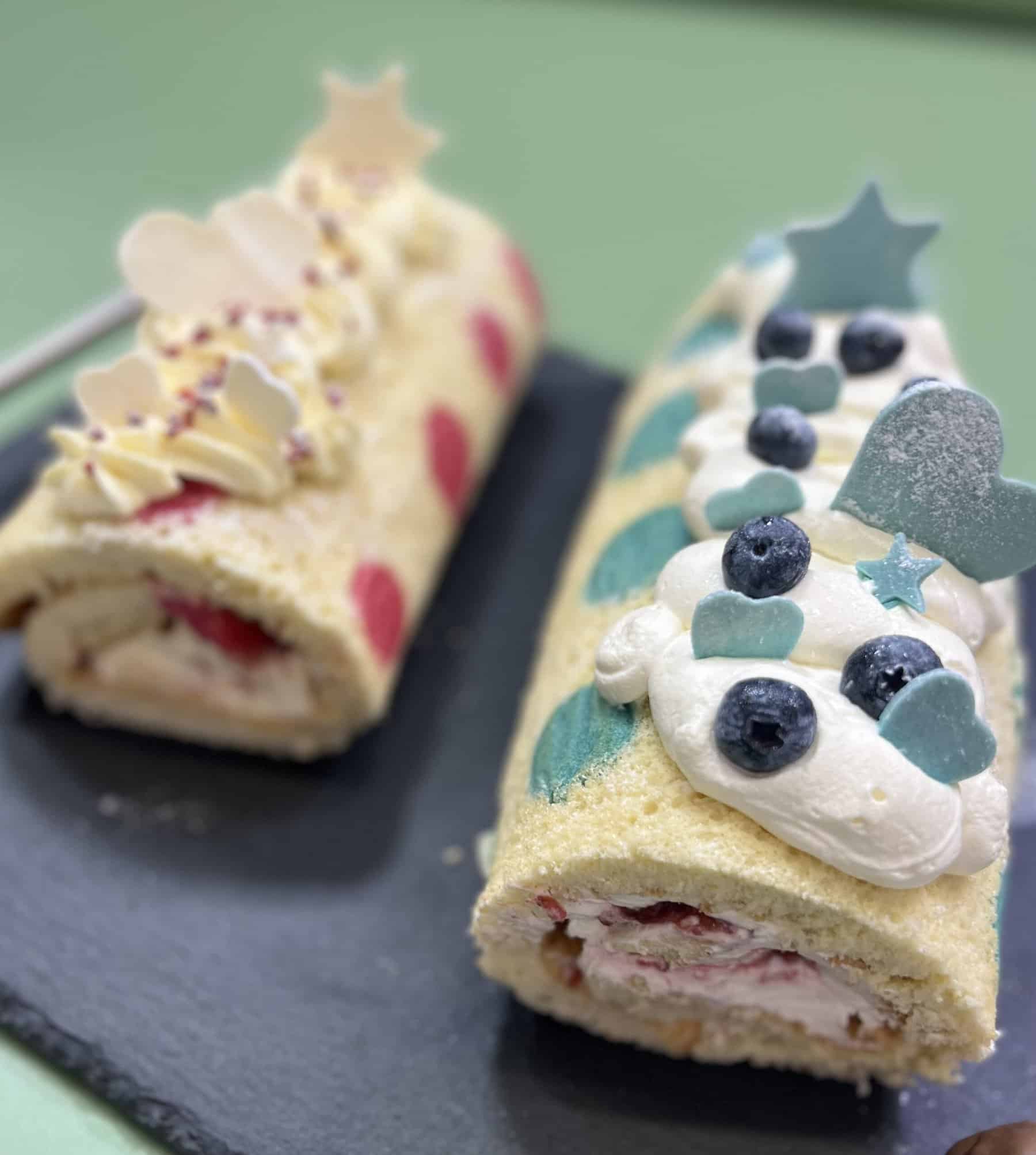 Polka Dot Swiss Roll Cake