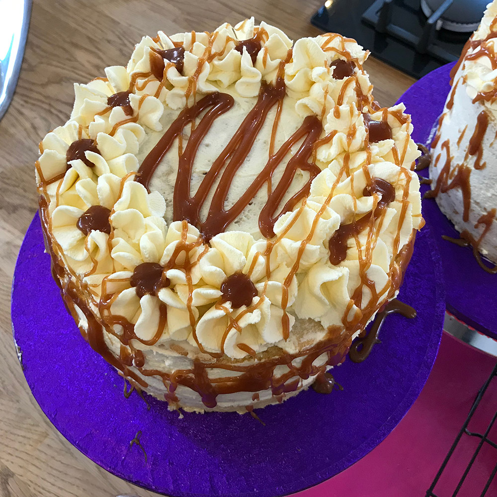 Salted Caramel Banana Cake