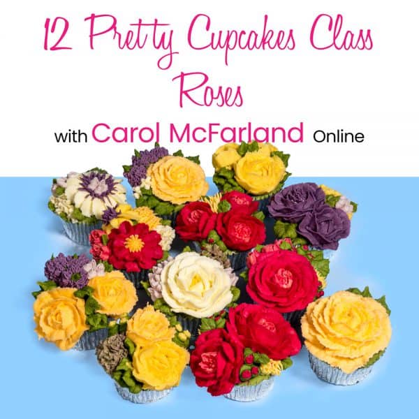 12 Pretty Cupcakes Roses SQ.1