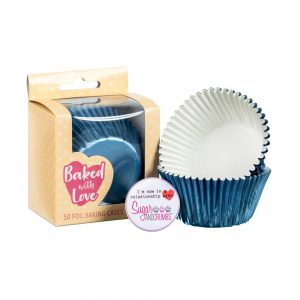 Baked with Love Baking Cases Foil Ice Blue Pack of 50