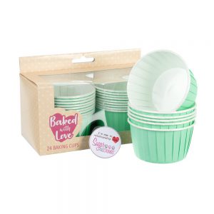 Baked with Love Baking Cups AQUA Pack of 24