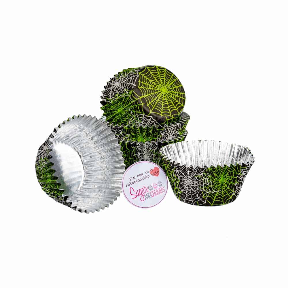 Baked with Love Foil Baking Cases Spiderweb Pack of 25