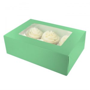 Bright Green Cupcake Window Box Fits 6/12