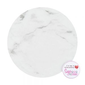 Masonite Cake Board Round WHITE MARBLE 10 Inch