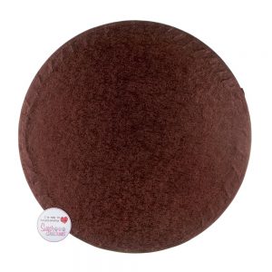 Double Thick Round Turned Edge Cake Card Foil - Brown - Single