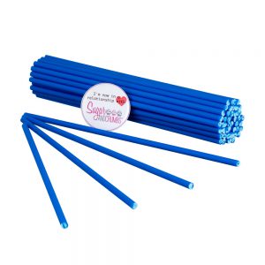 Cake Pop Lollipop Sticks 19cm BLUE Pack of 50