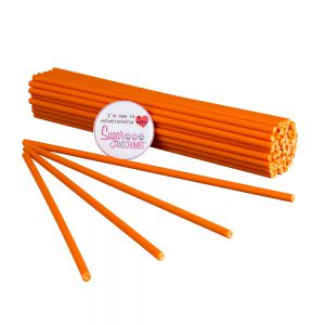 Cake Pop Lollipop Sticks 19cm ORANGE Pack of 50