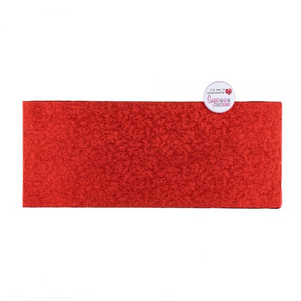 Christmas Log Card 12 inch x 5 inch Red Pack of 5