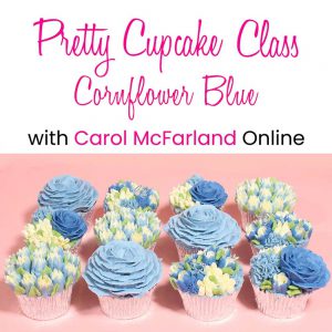 *Carol's 12 Pretty Cupcakes Online - Cornflour Blue