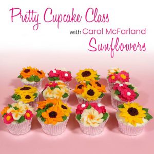 *Carol's 12 Pretty Cupcakes Online - Sunflowers