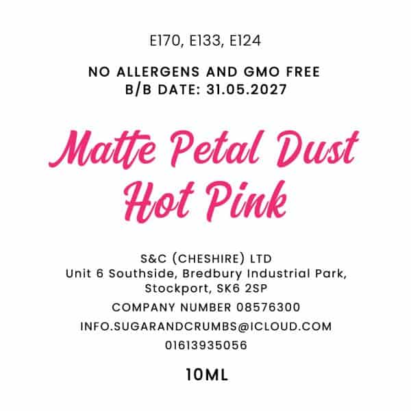 Colour Pop - Oil Base - Matte Petal Dust - Hot Pink 10ml.back