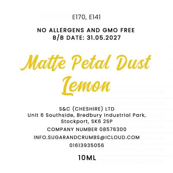 Colour Pop - Oil Base - Matte Petal Dust - Lemon 10ml.back