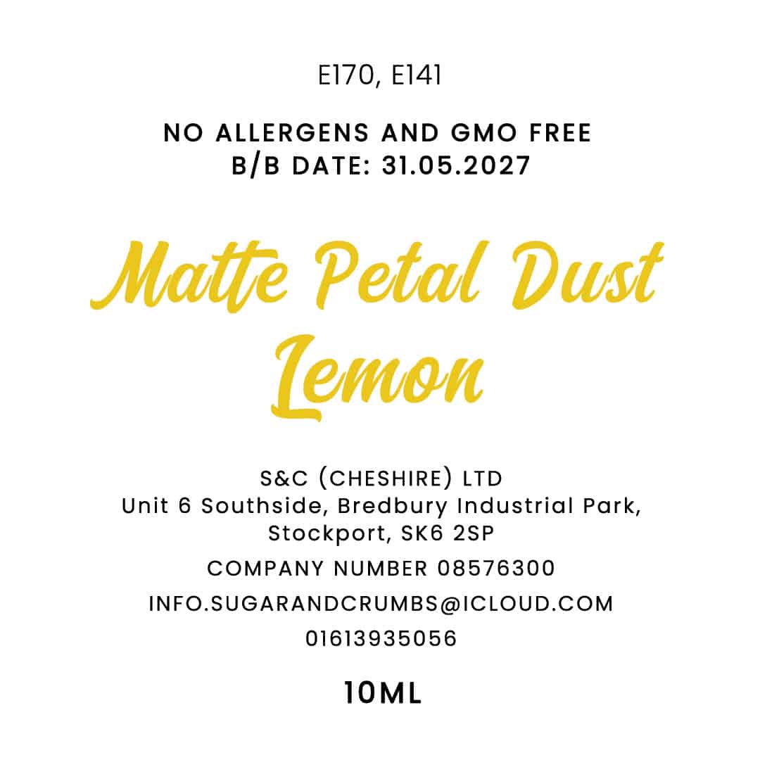 Colour Pop - Oil Base - Matte Petal Dust - Lemon 10ml.back