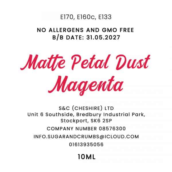 Colour Pop - Oil Base - Matte Petal Dust - Magenta 10ml.back