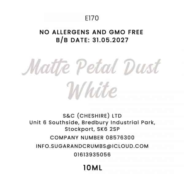 Colour Pop - Oil Base - Matte Petal Dust - White 10ml.back