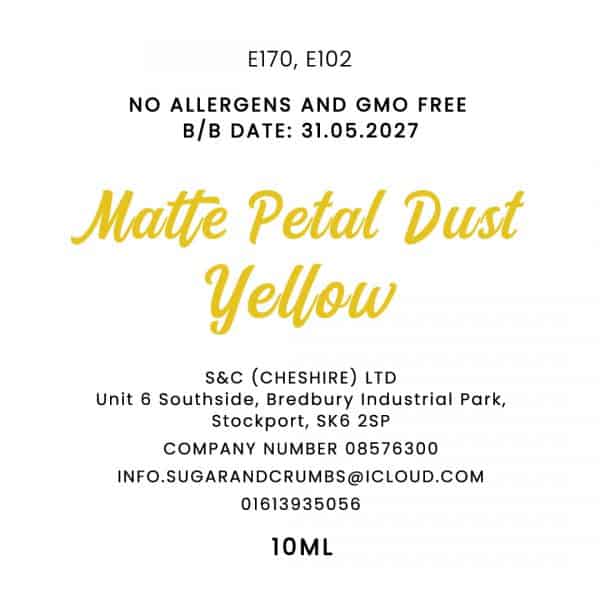 Colour Pop - Oil Base - Matte Petal Dust - Yellow 10ml.back
