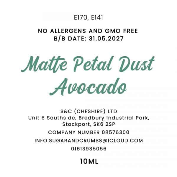 Colour Pop - Oil Base - Matte Petal Dust - Avocado 10ml.back