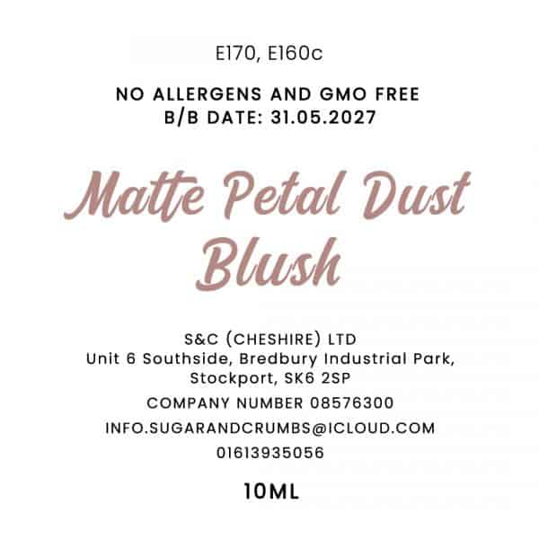 Colour Pop - Oil Base - Matte Petal Dust - Blush 10ml.back