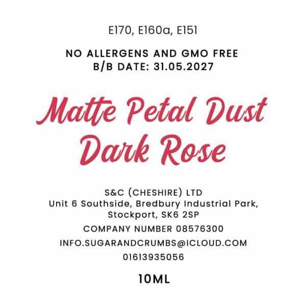 Colour Pop - Oil Base - Matte Petal Dust - Dark Rose 10ml.back
