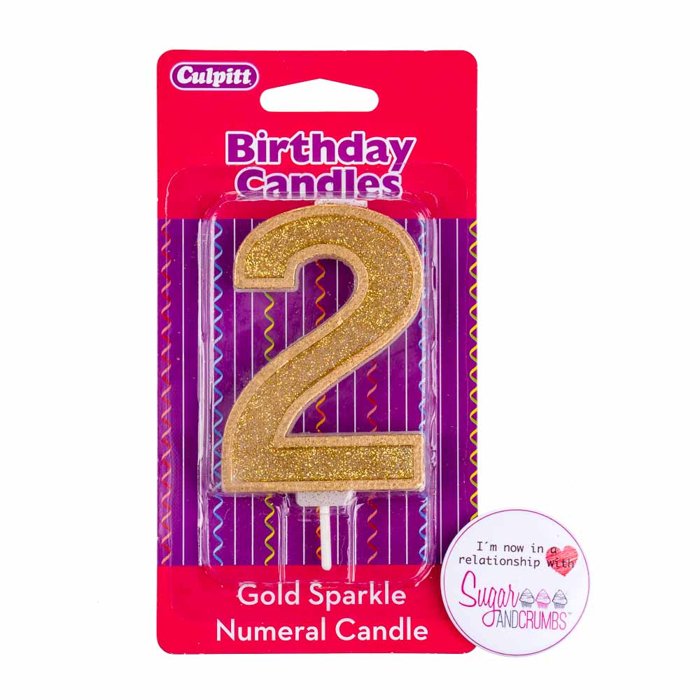 PME Candle Glitter Gold Number Nine